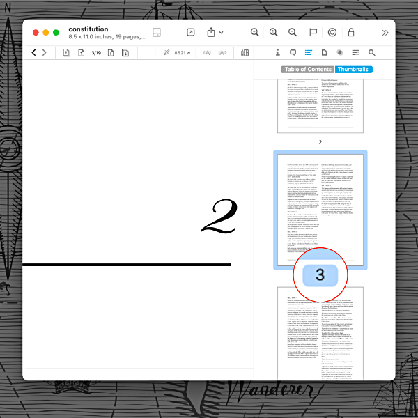 PDF_Seite mit Seitenzahl in Miniaturansicht.